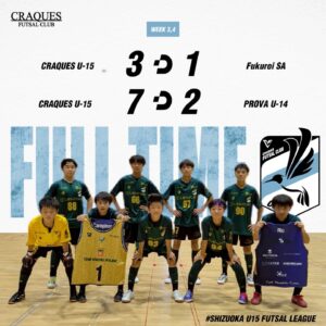 ????U15 静岡県リーグ第3,4節 結果報告????