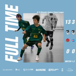 ????U15 静岡県東部フットサルリーグ第1,2節 結果報告????